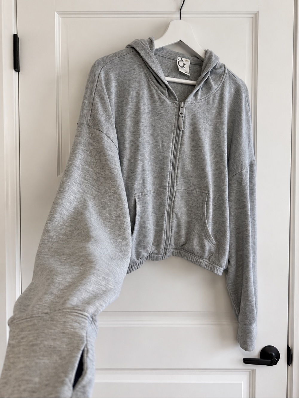 aerie grey zip up